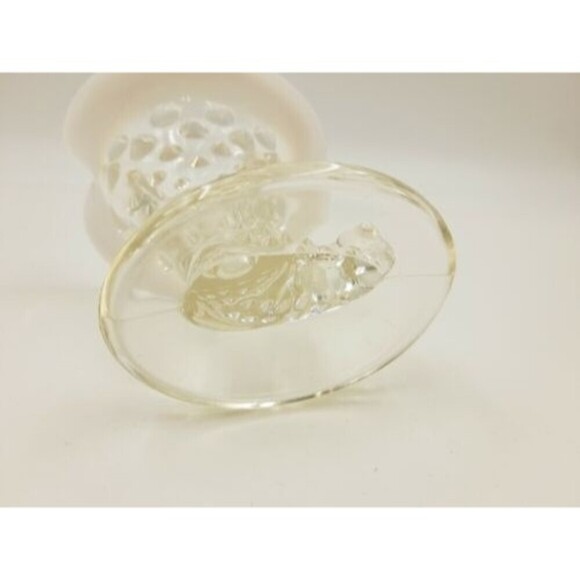 Fenton Cornucopia Hobnail Style White Opalescent Glass Small Horn Vase Art Glass - Picture 8 of 8